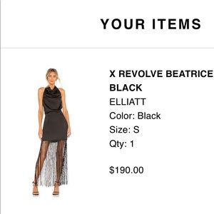 ELLIATT x Revolve Black Beatrice Dress